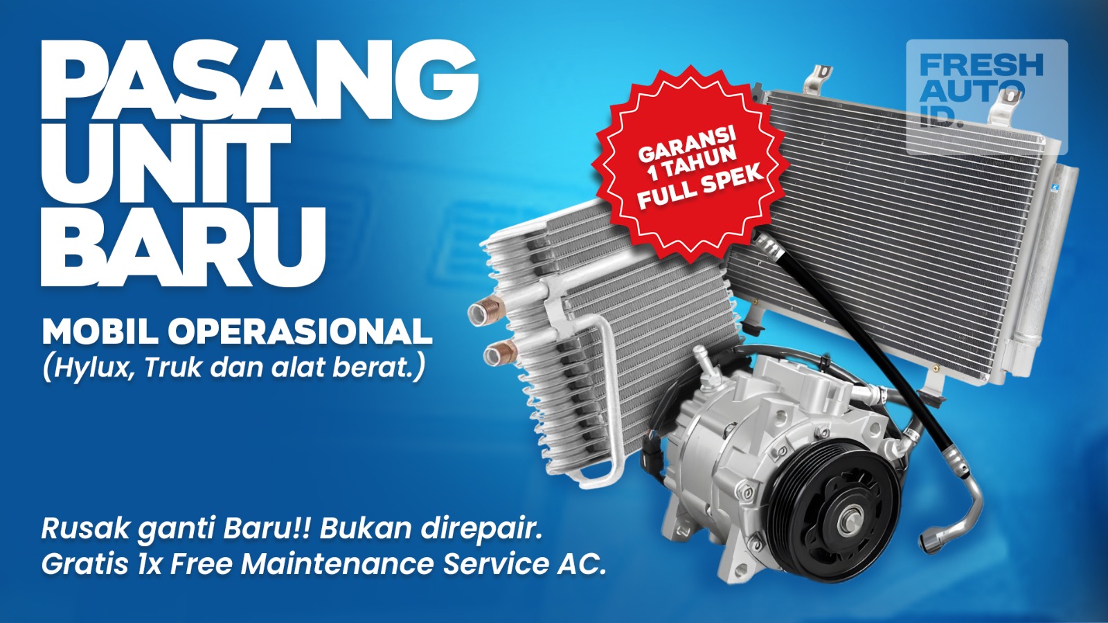 Pemasangan Unit Baru AC Mobil